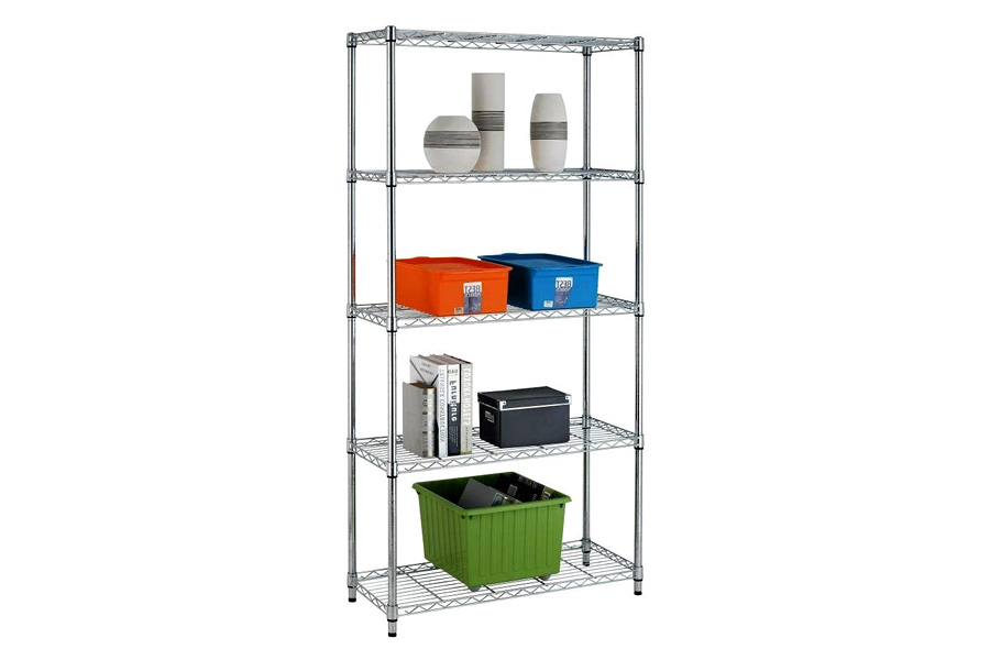 FaFurn - Heavy Duty 5-Shelf Metal Storage Rack Shelving Unit