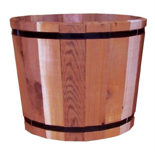 FaFurn - Barrel Planter in Cedar Wood