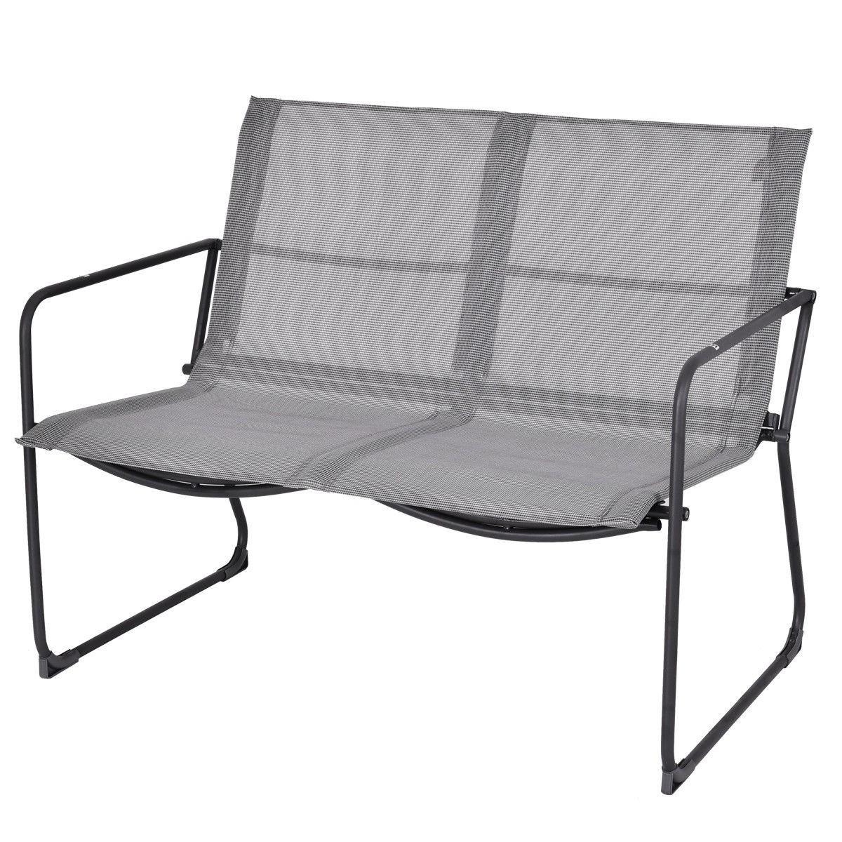 FaFurn - 4-Piece Patio Furniture Set in Black, Steel