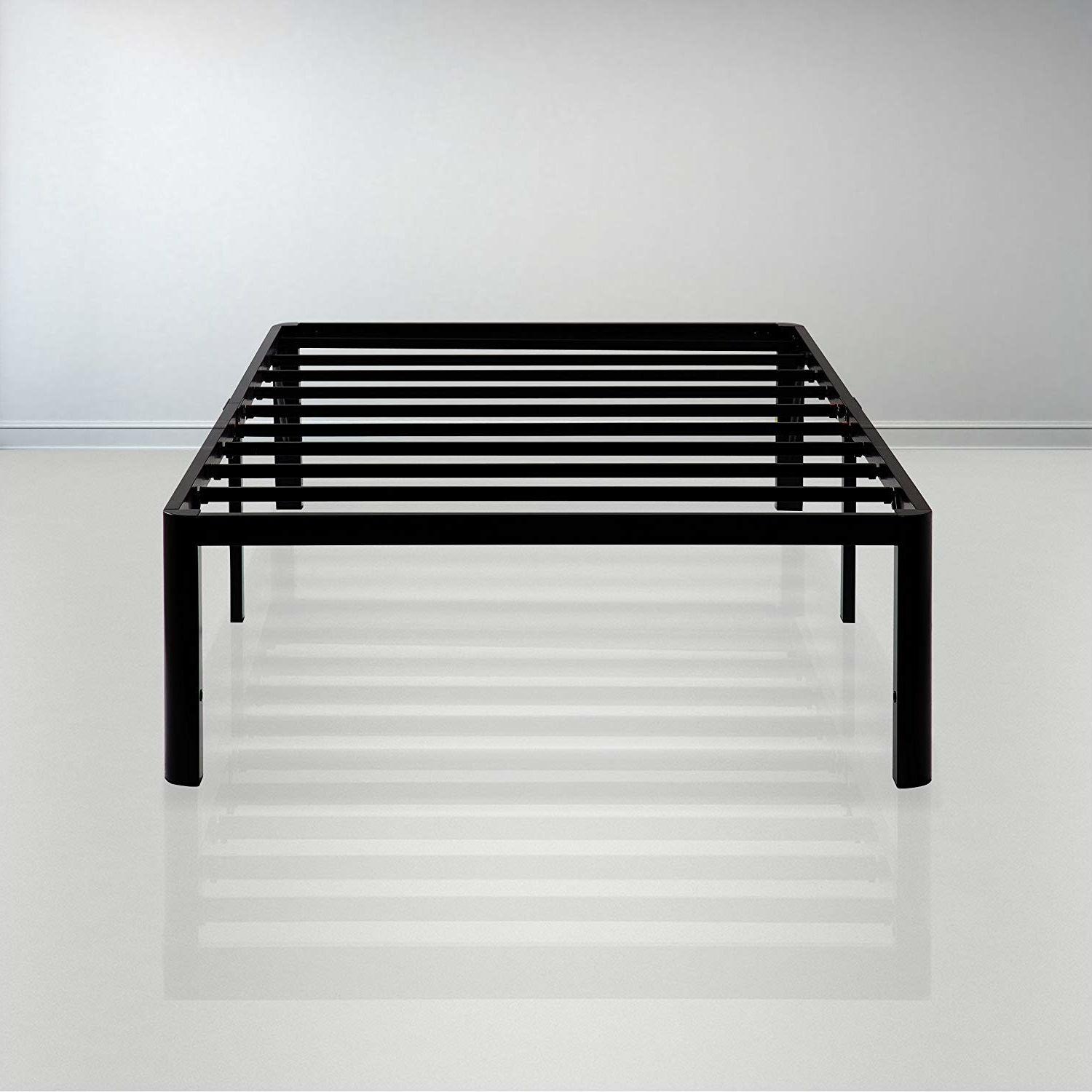 FaFurn - Twin XL Size Platform Bed Frame with Storage Space in Metal