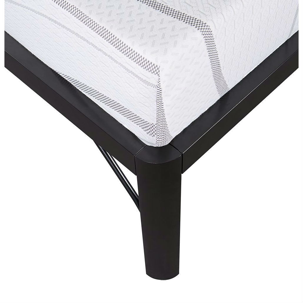 FaFurn - Twin Size Round Platform Bed Frame in Black, Metal