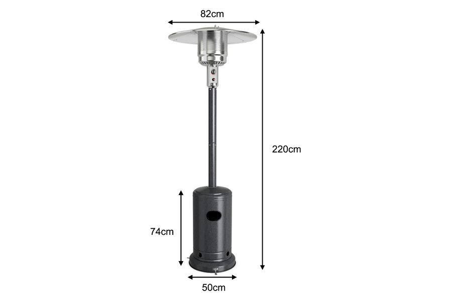 FaFurn Portable Wheeled Patio Propane Standing Lp Gas Heater