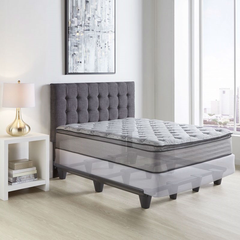 FaFurn - Cal/Queen Size Bed Frame in Charcoal, Metal