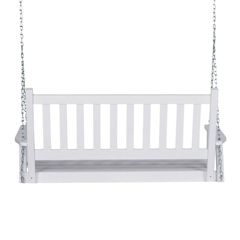 FaFurn - Porch Swing with Chain in White, Wood