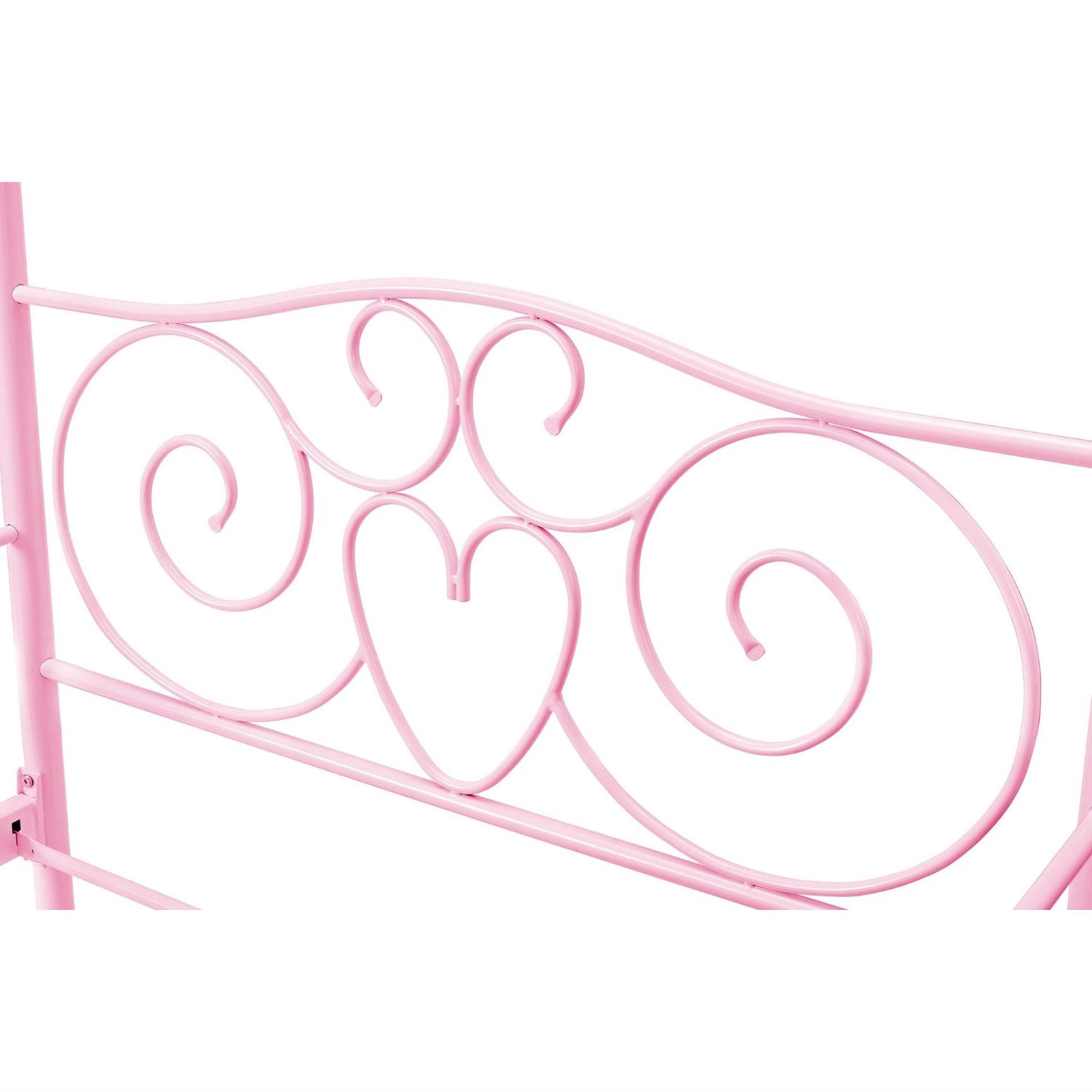 FaFurn - Twin Size Canopy Bed Frame in Pink, Metal