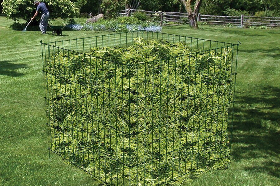 FaFurn - Steel Metal Wire 3-Ft Compost Bin in Green