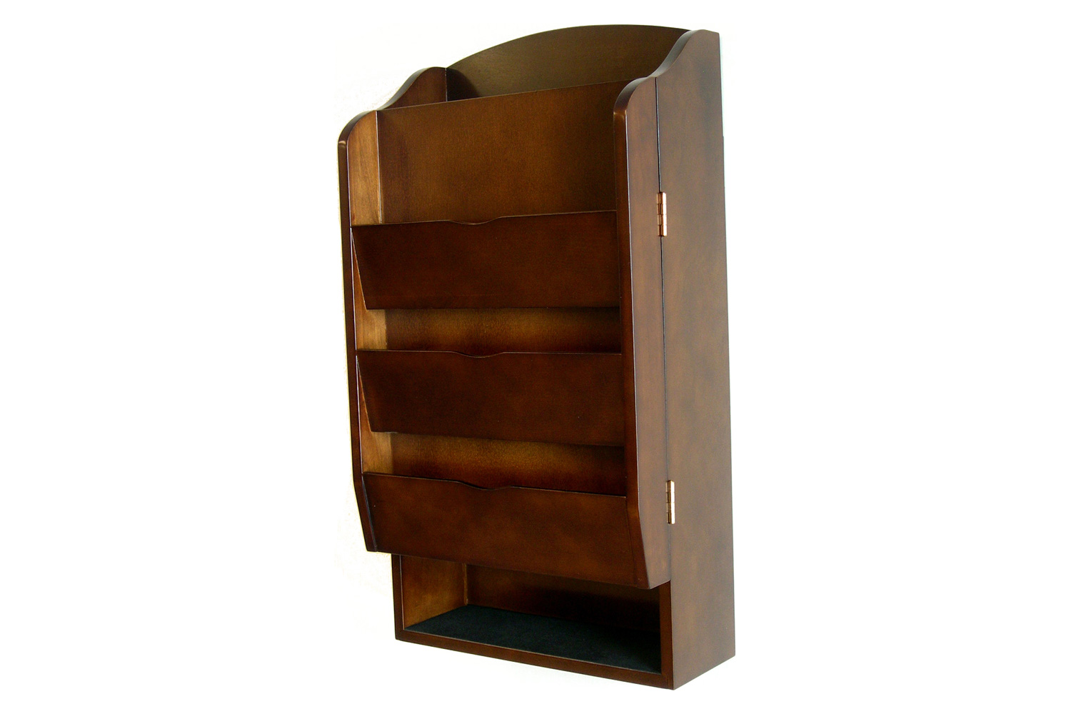 FaFurn - Door/Wall Mount Organizer Letter Holder Mail Sorter in Dark Walnut