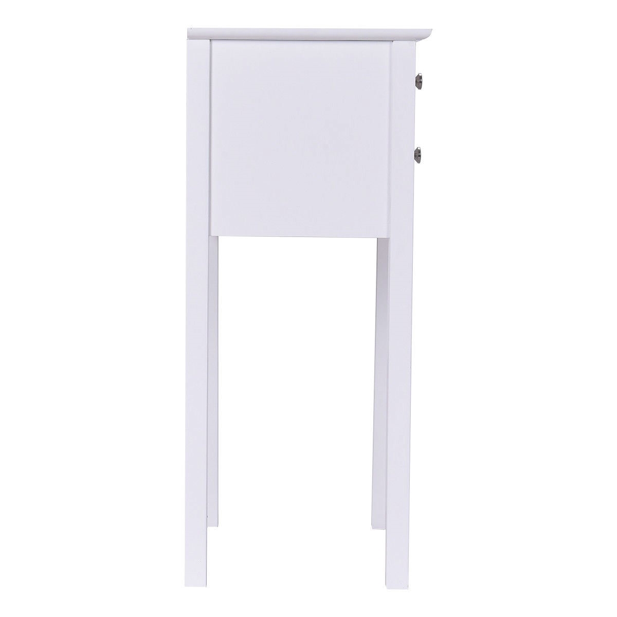 FaFurn - Elegant 2-Drawer Nightstand in White, Wood