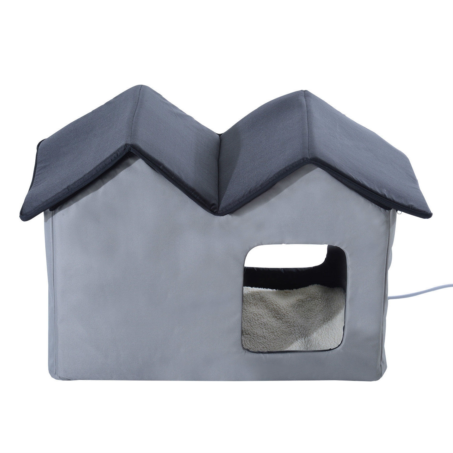 FaFurn Heated Waterproof Cat/Dog House - Gray