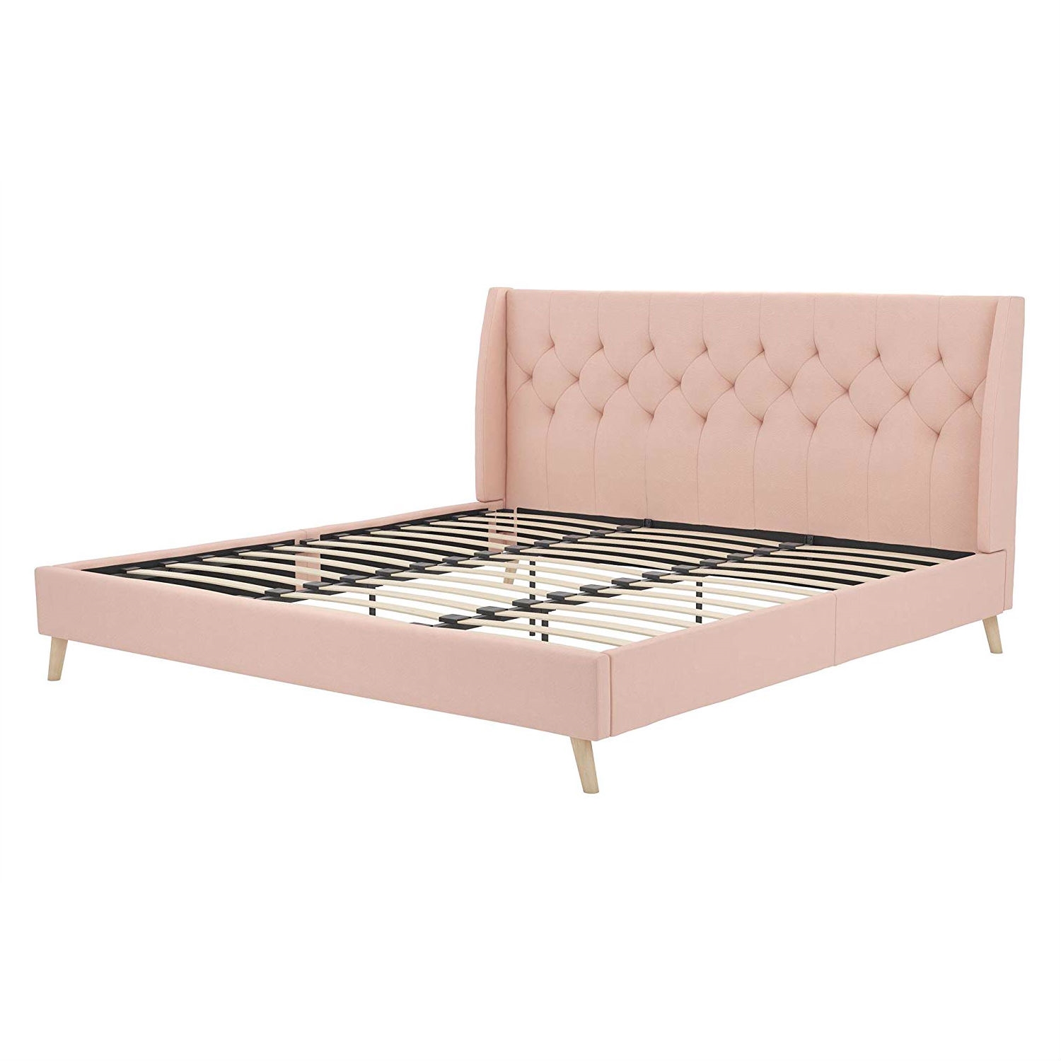 FaFurn King Size Platform Bed Frame - Pink