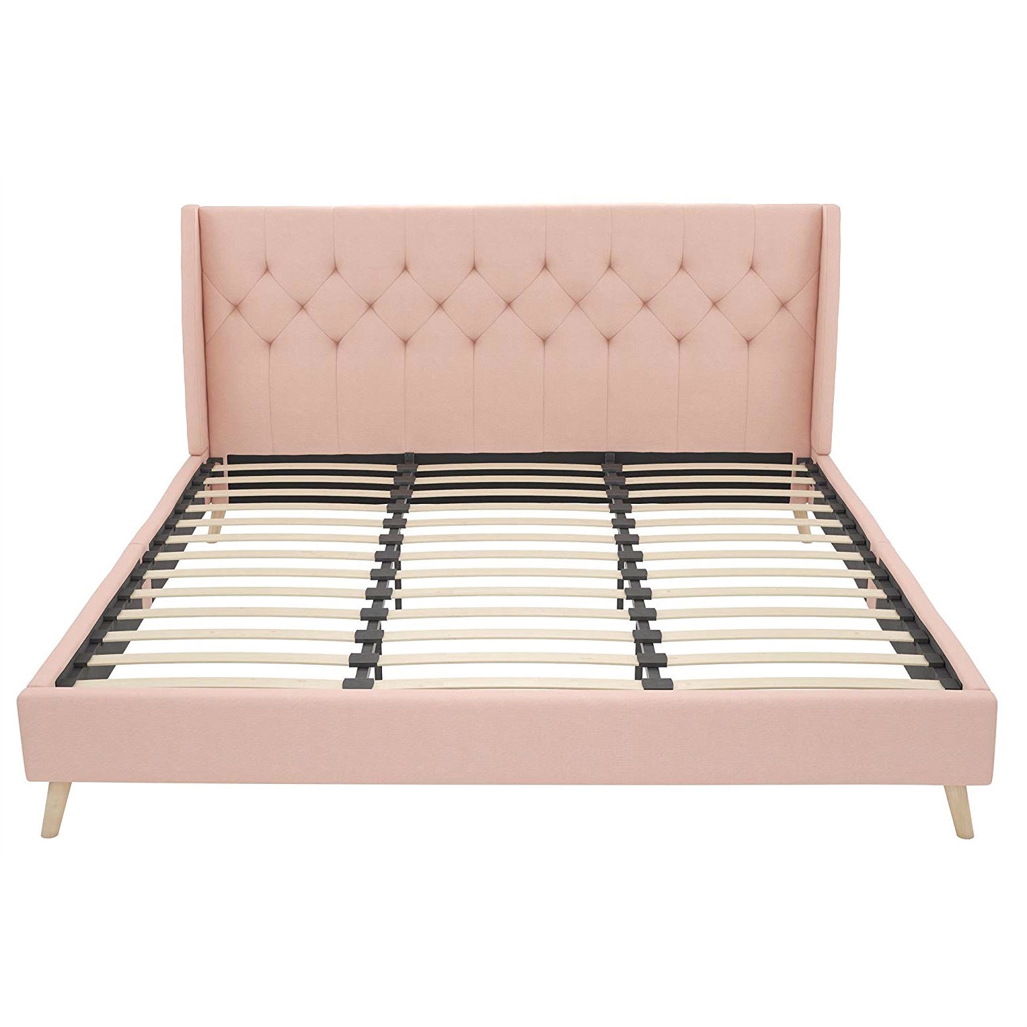 FaFurn King Size Platform Bed Frame - Pink