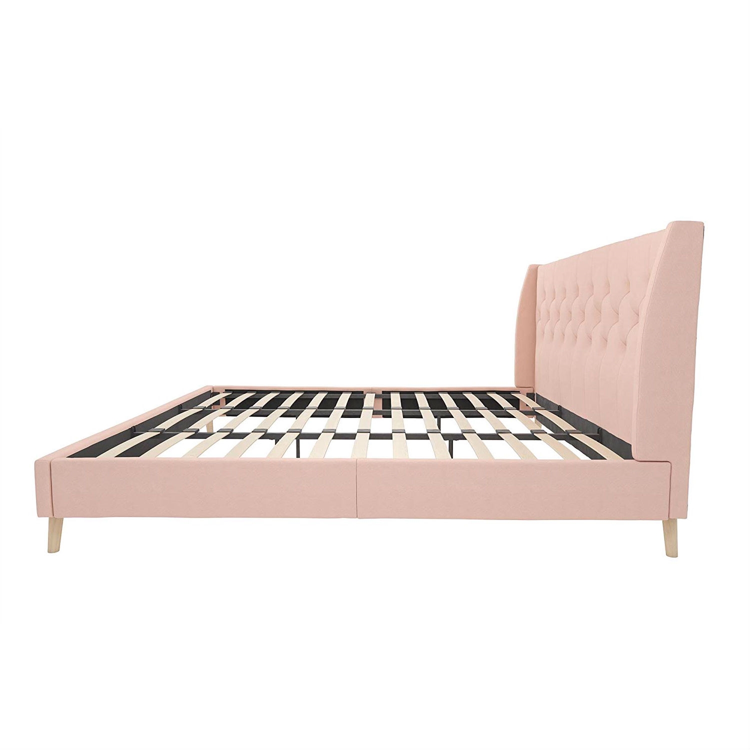 FaFurn King Size Platform Bed Frame - Pink