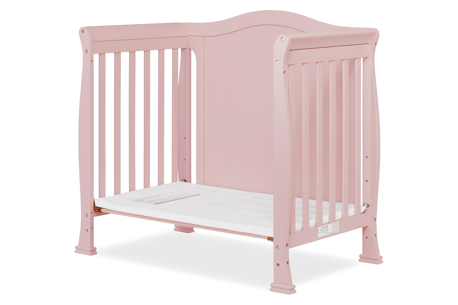 FaFurn Solid Pine Wood 3-In-1 Convertible Baby Crib Daybed Toddler Bed - Pink