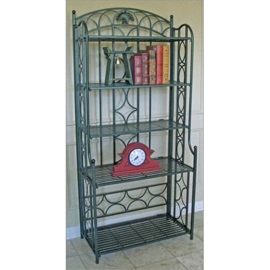 FaFurn Indoor/Outdoor Bakers Rack - Dark Green, Metal