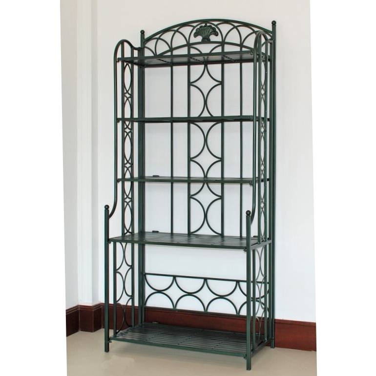 FaFurn Indoor/Outdoor Bakers Rack - Dark Green, Metal