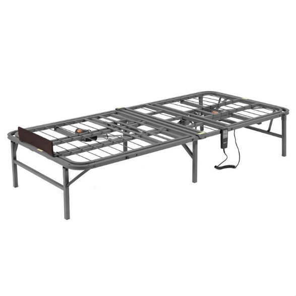 FaFurn - Adjustable Twin XL Size Platform Bed Frame with Remote in Steel