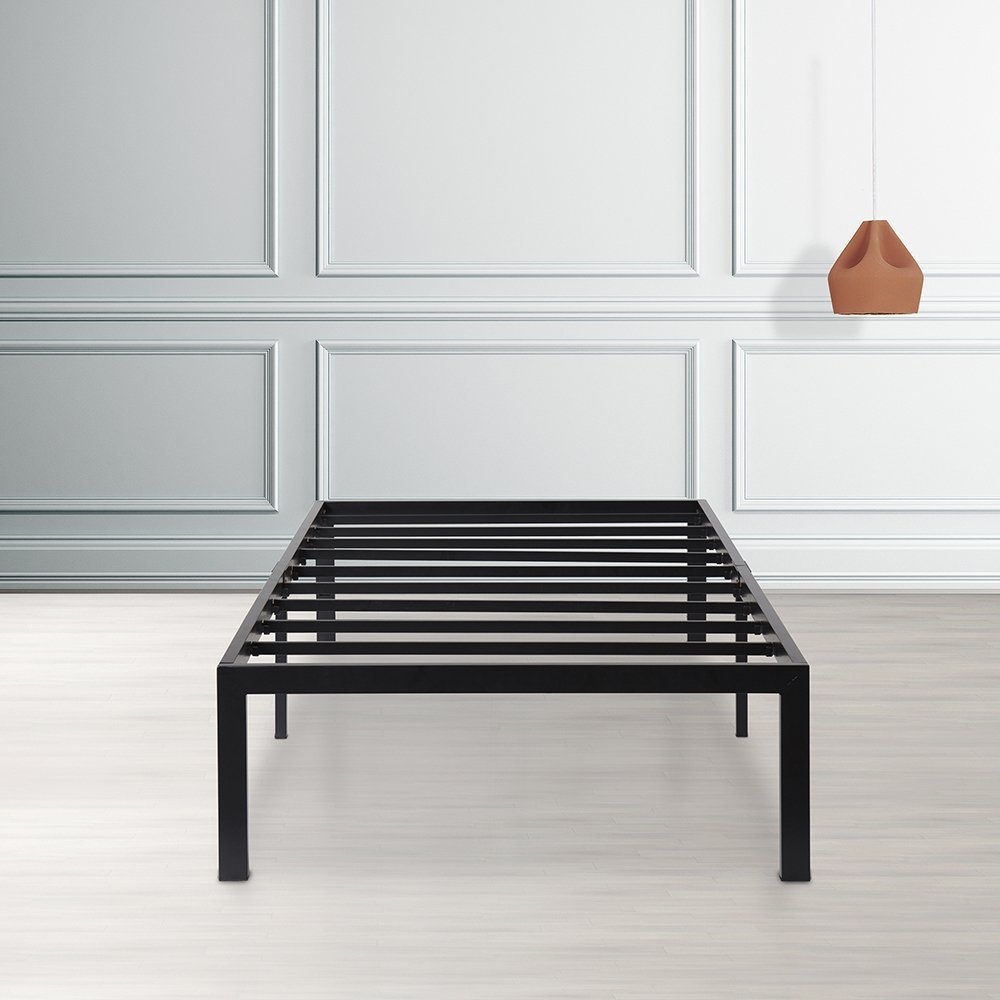 FaFurn - Twin Size Platform Bed Frame in Black, Metal