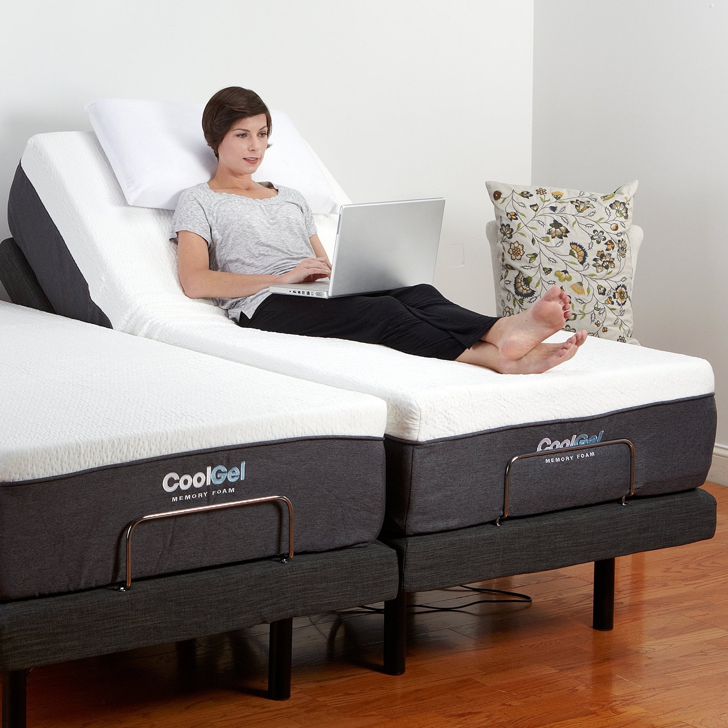 FaFurn - Adjustable Queen Size Bed Frame Base with Massage and Wireless Remote