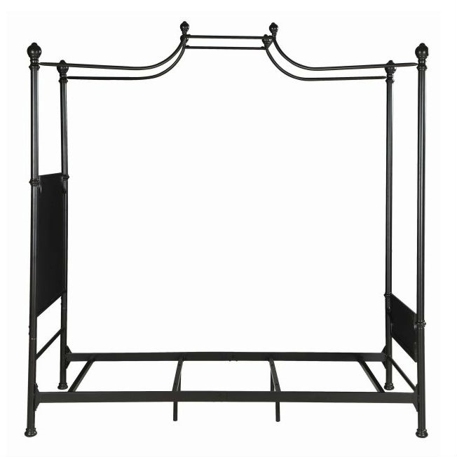 FaFurn - Queen Size Canopy Bed Frame with Headboard and Footboard in Metal