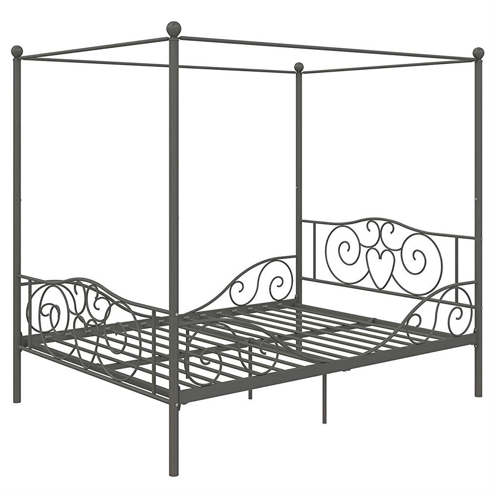 FaFurn Full Size Canopy Bed Frame - Metal, Metal