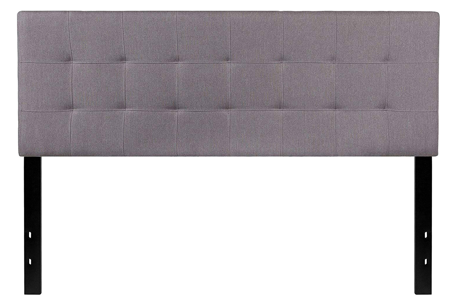 FaFurn Modern Fabric Upholstered Panel Headboard - Light Gray, Queen Size