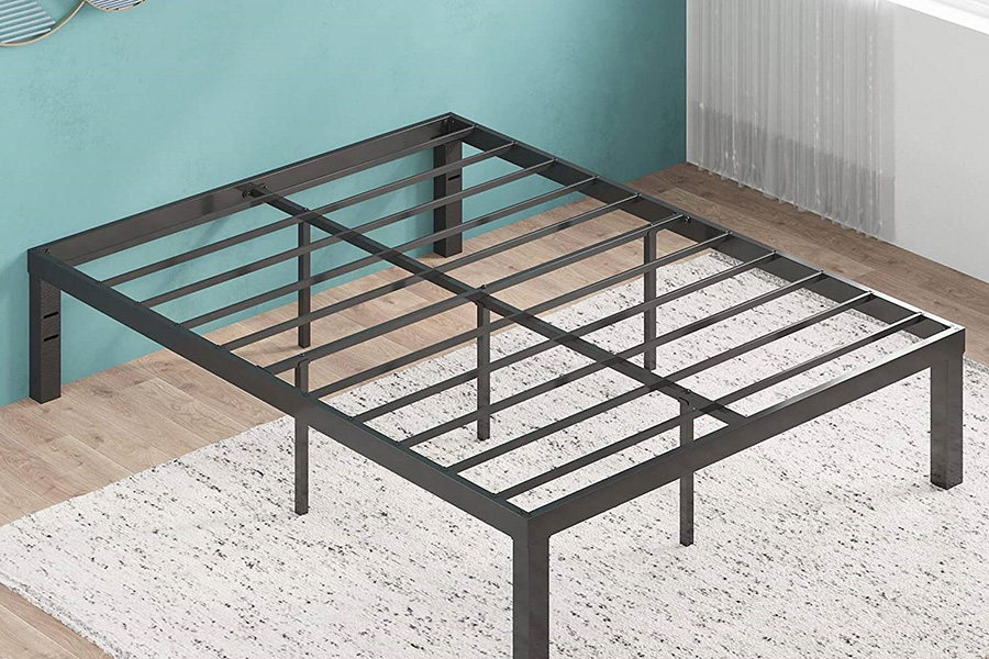 FaFurn Modern 16-Inch Heavy Steel Metal Platform Bed Frame - Queen Size