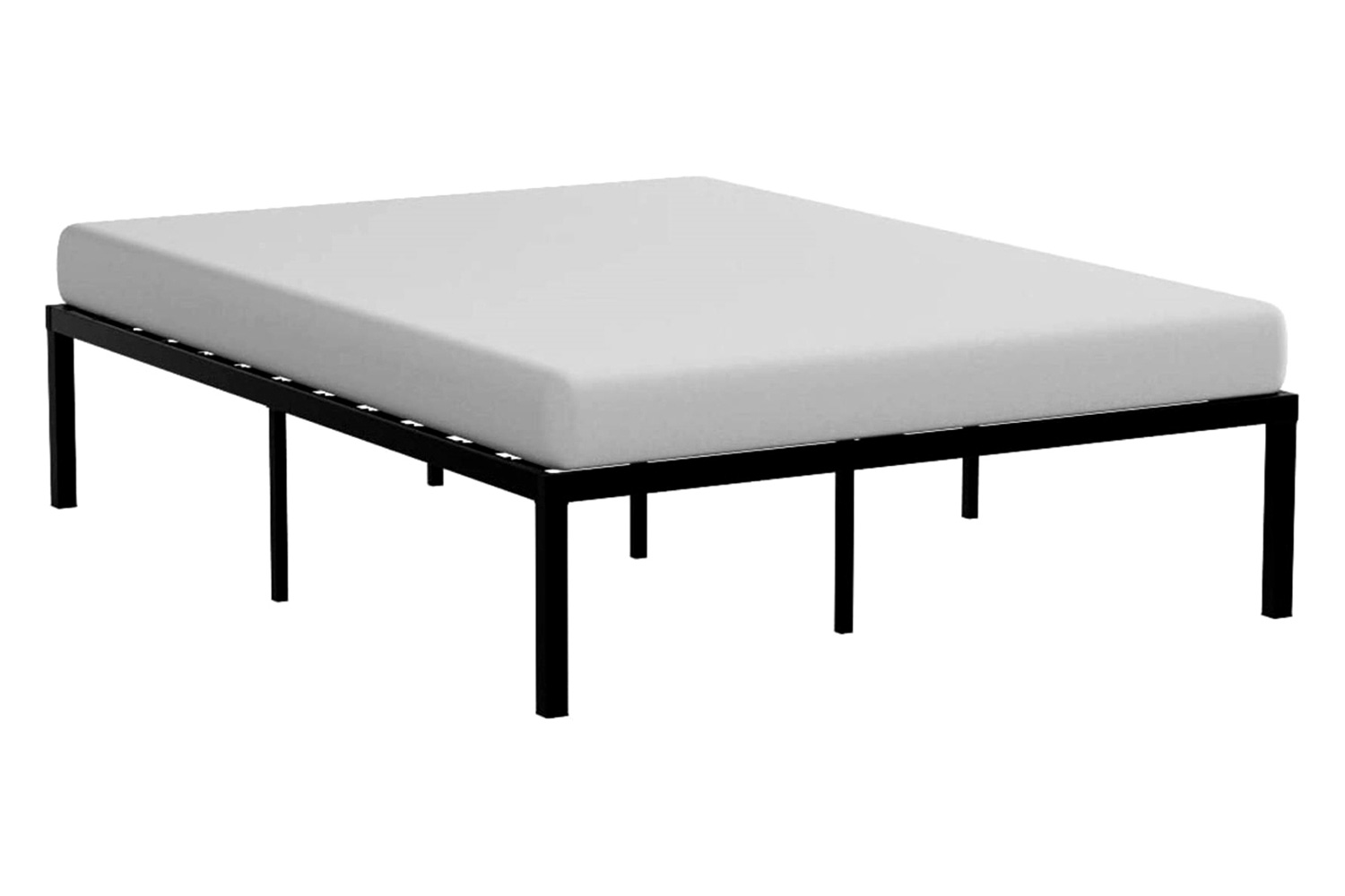 FaFurn Modern 16-Inch Heavy Steel Metal Platform Bed Frame - Queen Size