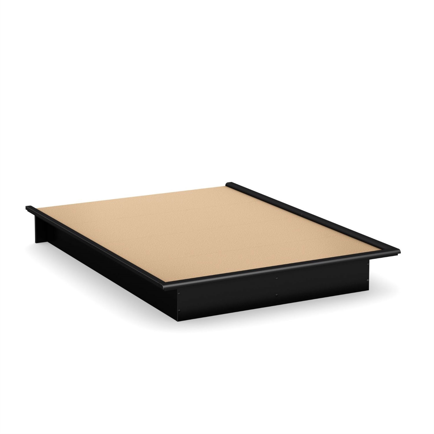 FaFurn - Modern Queen Size Platform Bed Frame in Black, Wood