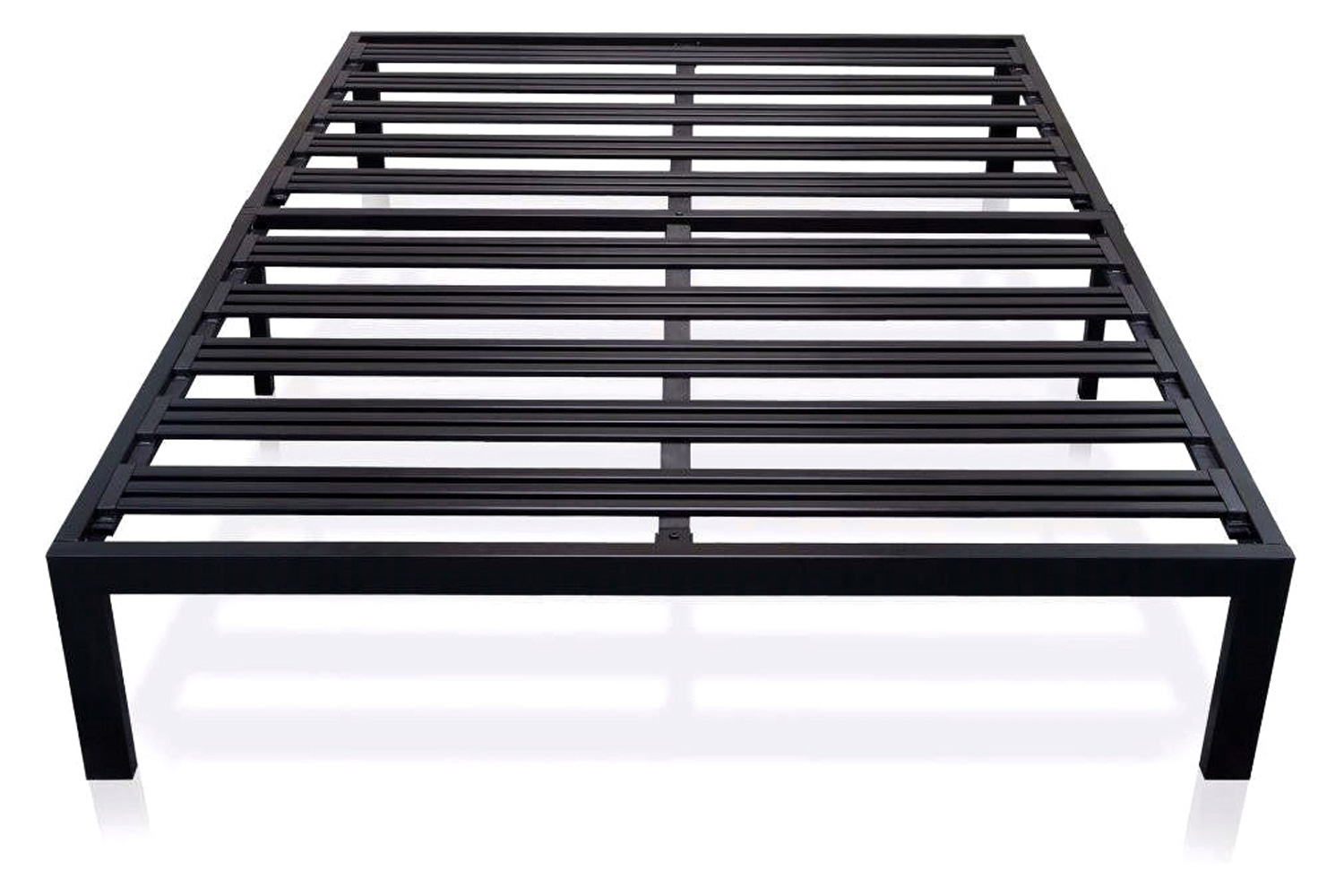 FaFurn - Queen Size Metal Platform Bed Frame with Heavy Duty Steel Slats