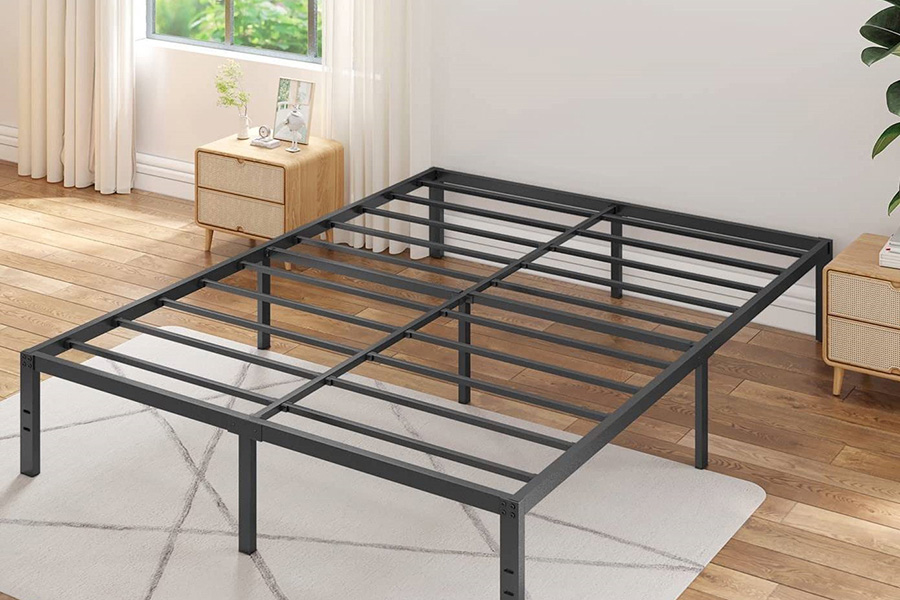 FaFurn 16-Inch Heavy Duty Metal Bed Frame with 3,500 Lbs Weight Capacity - Queen Size