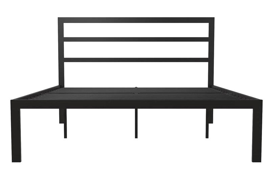 FaFurn Metal Platform Bed Frame with Headboard Included - Queen Size