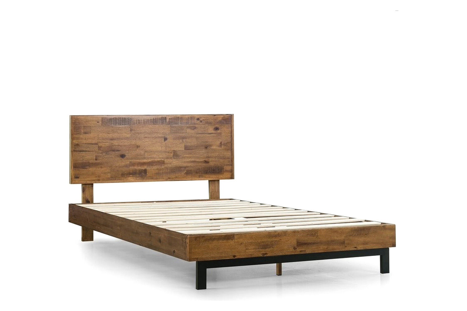 FaFurn - Farmhome Low Profile Pine Slatted Platform Bed