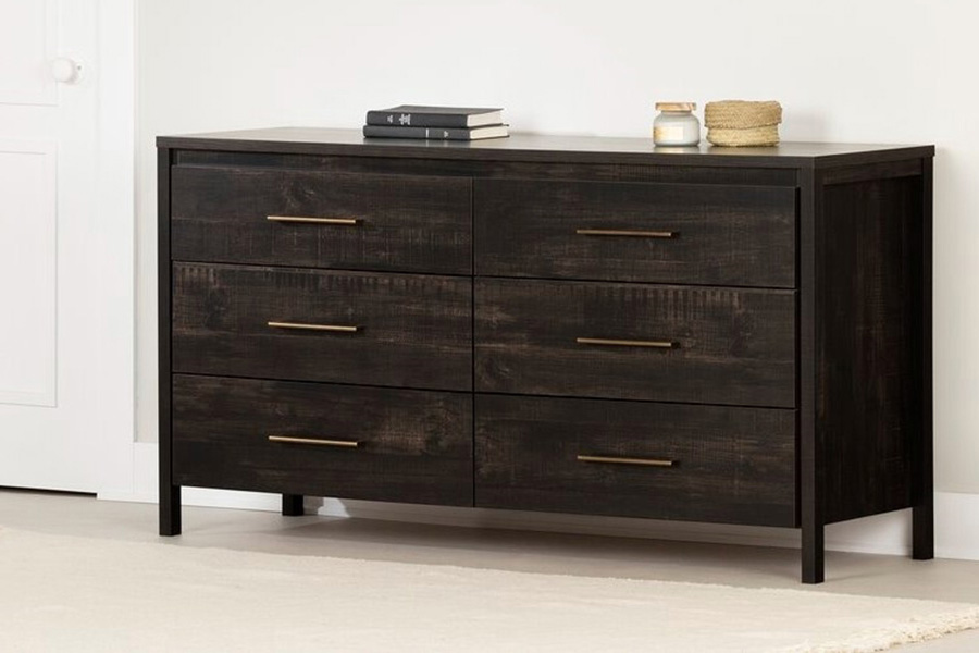 FaFurn™ Modern 6 Drawer Double Dresser - Java