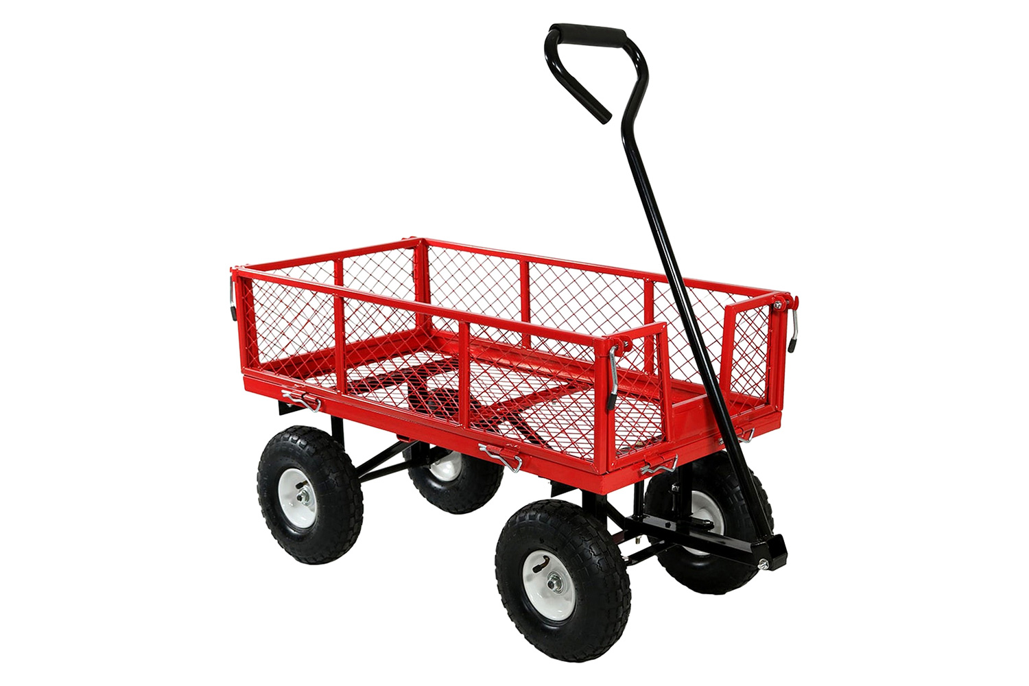 FaFurn - Heavy Duty Steel Garden Utility Cart Wagon with Removable Sides