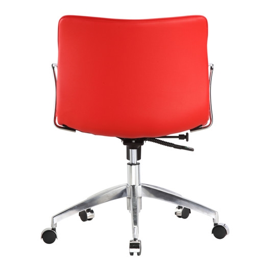 FaFurn Office Chair - Red, Faux Leather