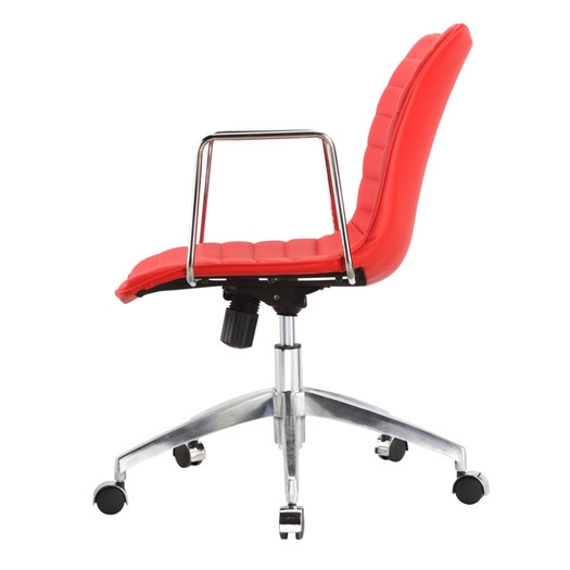 FaFurn Office Chair - Red, Faux Leather