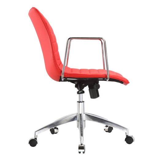 FaFurn Office Chair - Red, Faux Leather