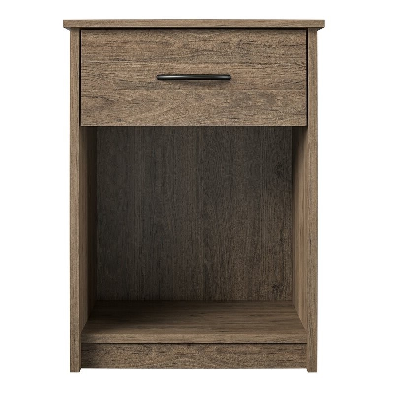 FaFurn 1-Drawer Nightstand - Light Oak, Wood