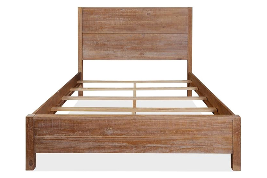 FaFurn Farmhome Solid Pine Platform Bed - Rustic, Queen Size