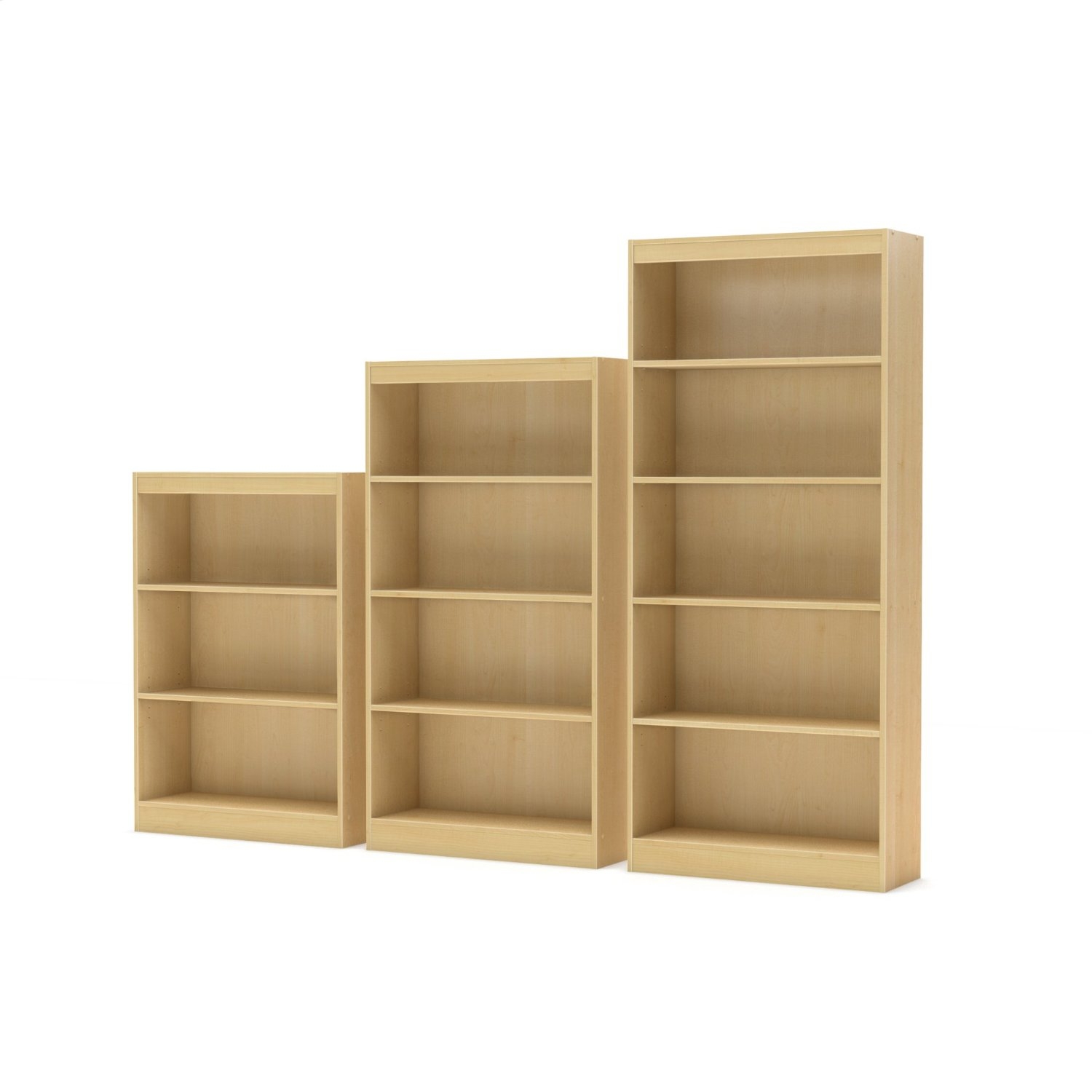 FaFurn™ 4-Shelf Bookcase - Natural Maple, Wood