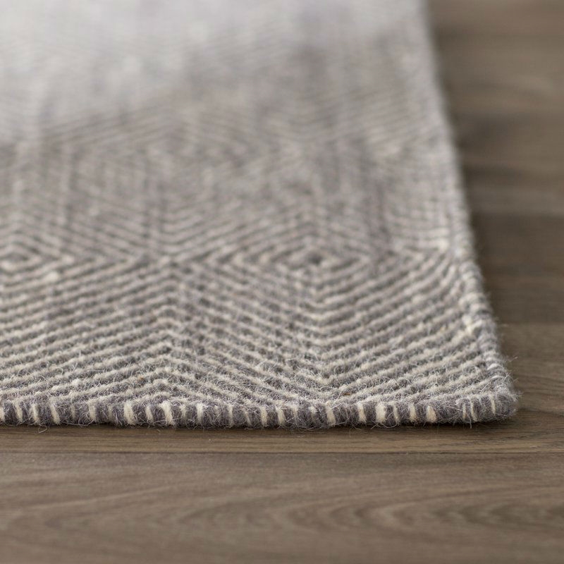 FaFurn 108x144" Rug - Gray, Wool/Cotton