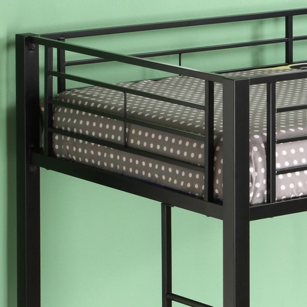 FaFurn - Twin Size Bunk Bed in Black, Metal