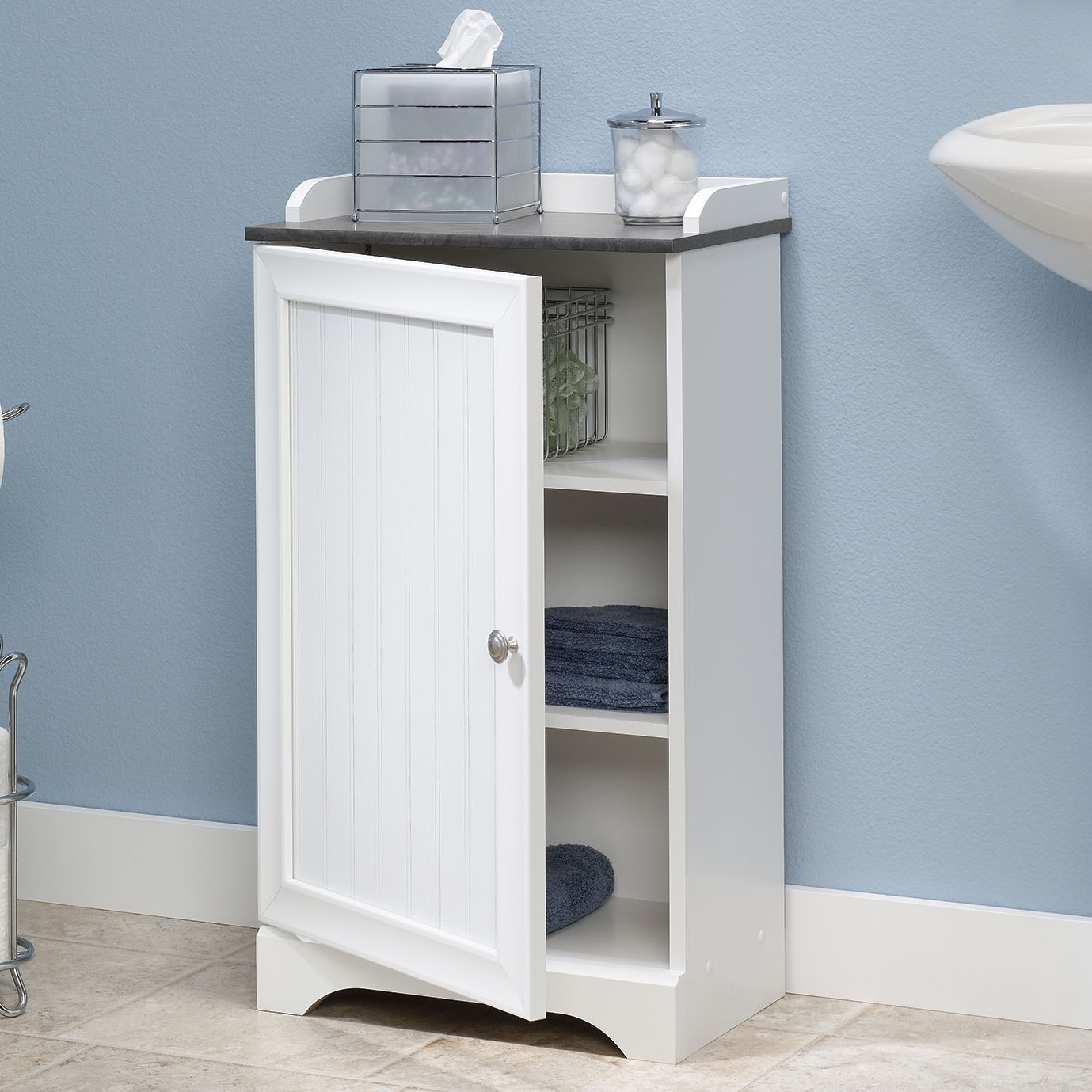 FaFurn™ Bathroom Cabinet with Adjustable Shelves - White, Wood