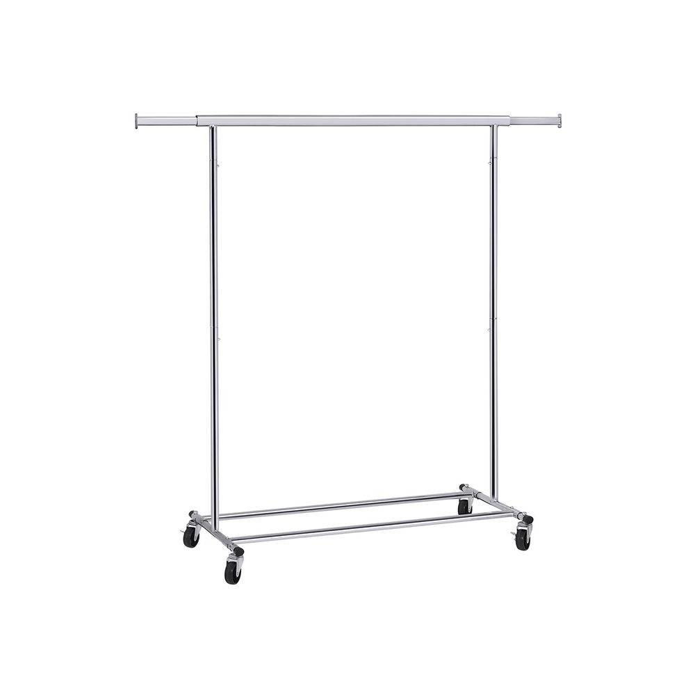 FaFurn Garment Rack Clothes on Wheels - Chrome, Iron