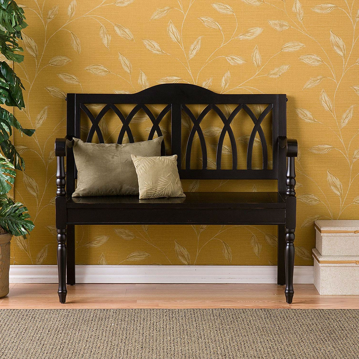 FaFurn - Bench in Antique Black, Wood