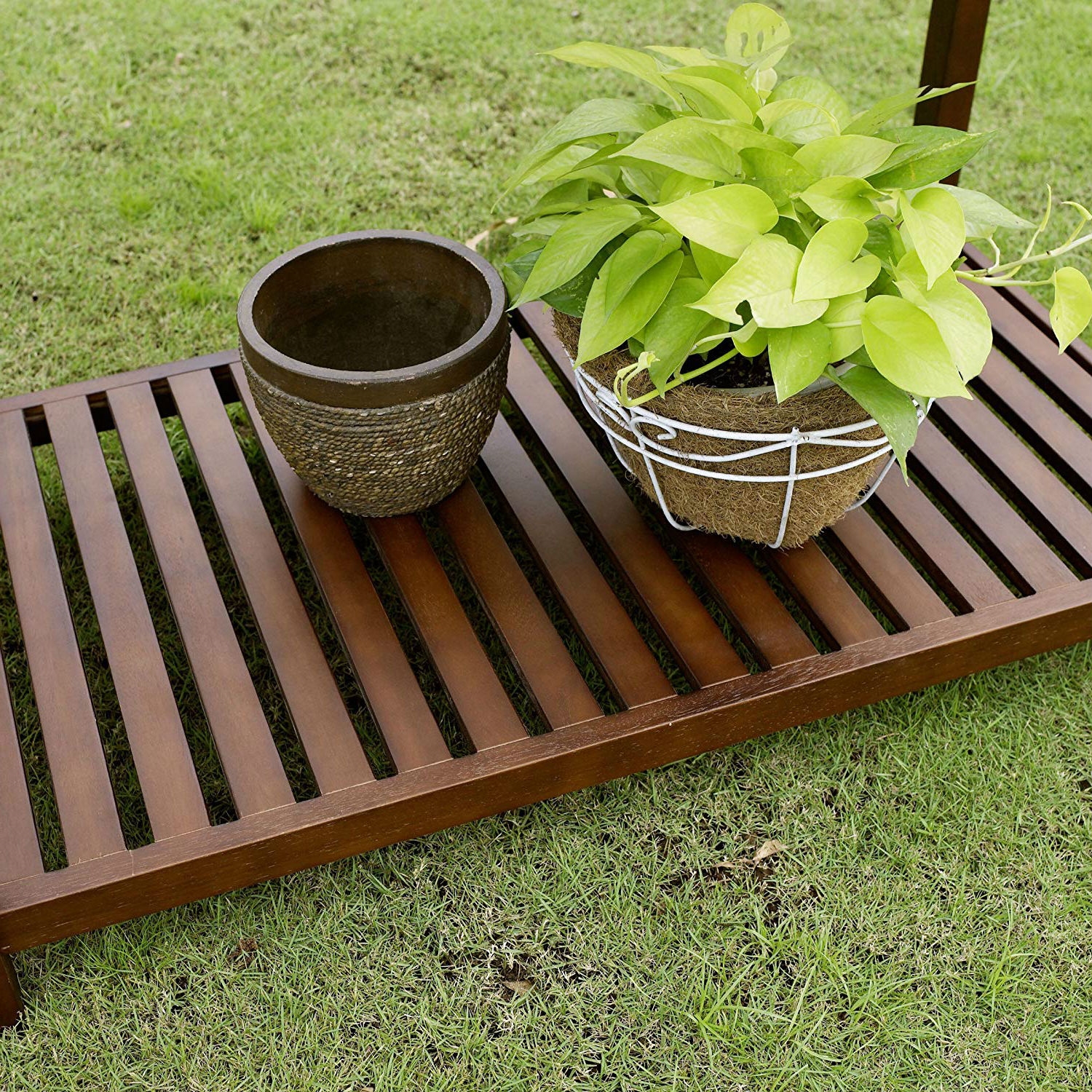 FaFurn - Bench Work Table with Galvanized Metal Top