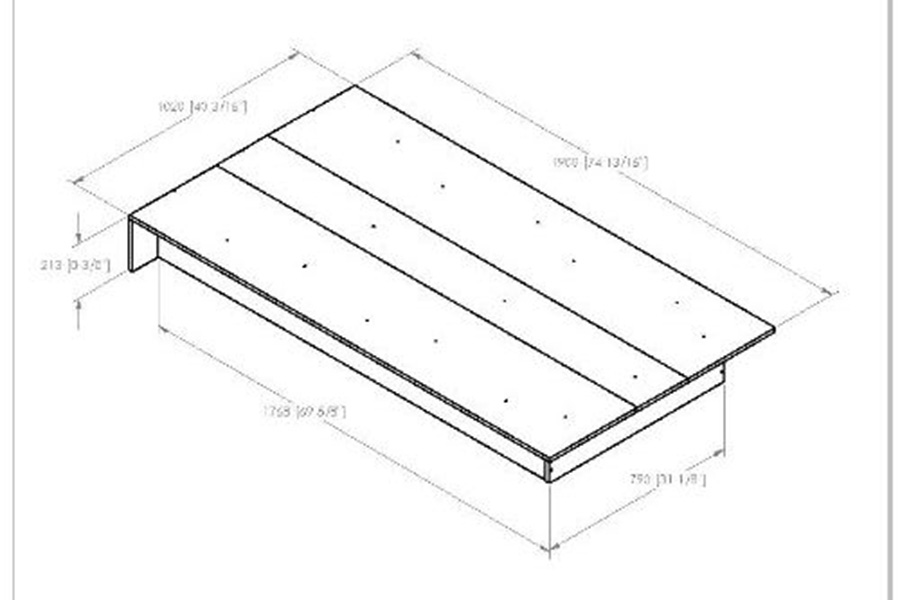 FaFurn Twin Size Platform Bed Frame in Wood Finish - Royal Cherry