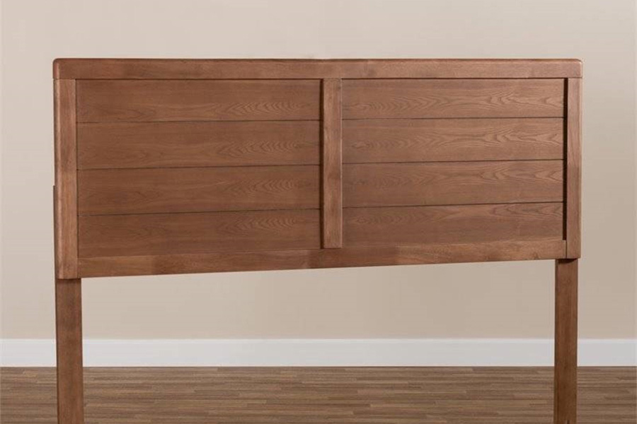 FaFurn - Queen Size Farmhouse Headboard in Rustic Brown Walnut Wood Finish