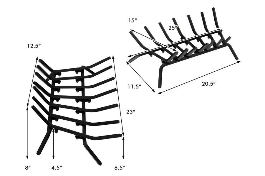 FaFurn Fireplace Log Grate For Indoor/Outdoor Fire Pit Fireplace