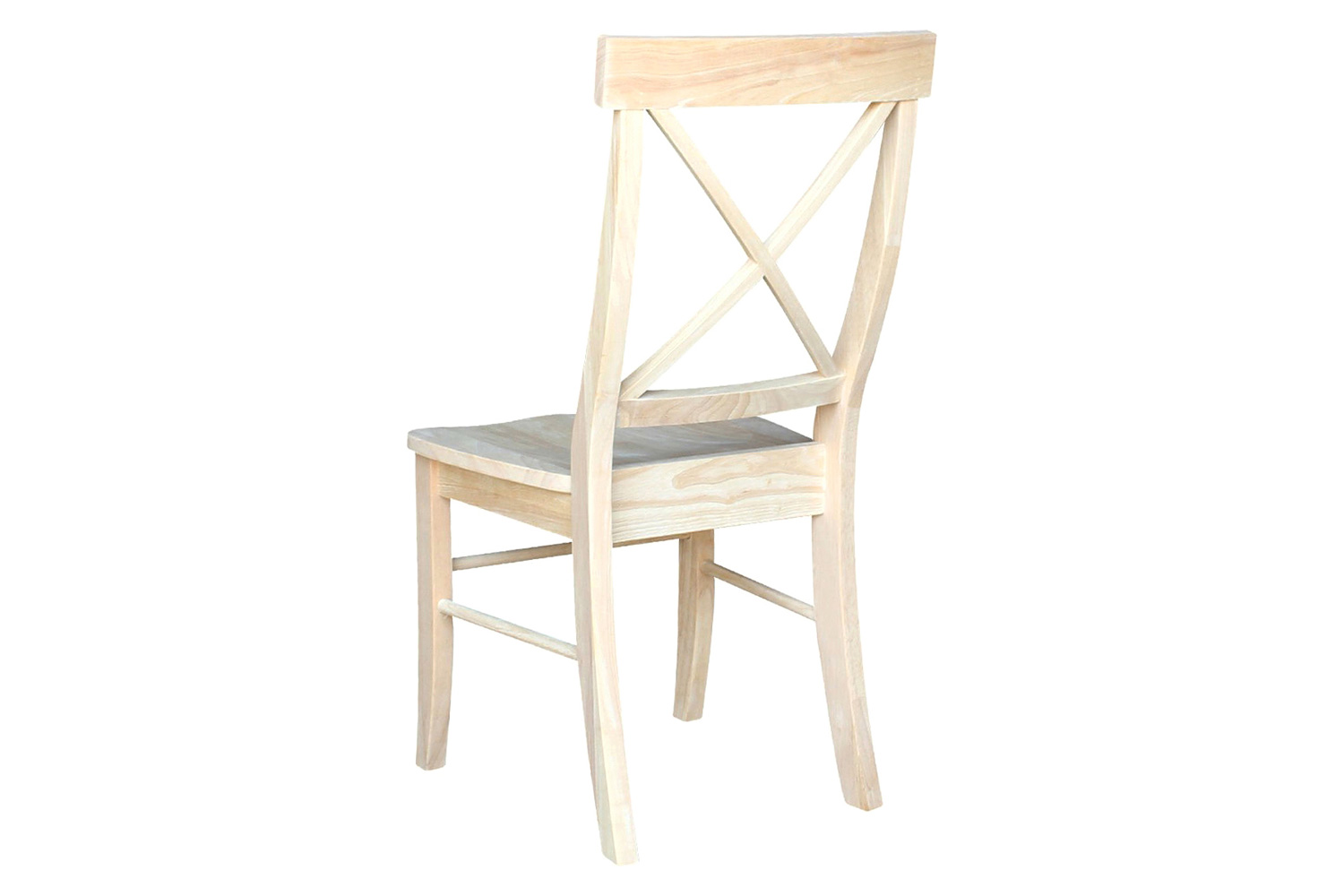 FaFurn - Unfinished Wood Dining Chairs with X-Back Seat Backrest (Set of 2)